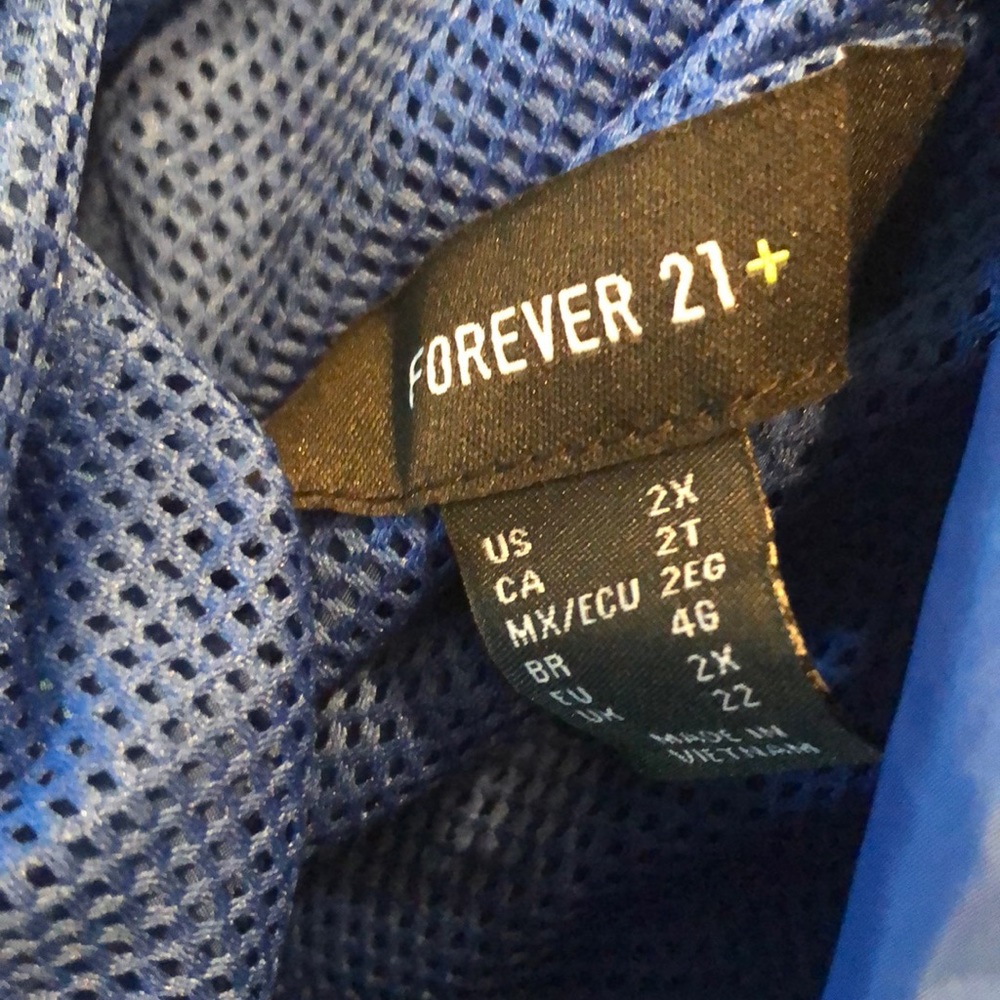 Forever 21, blue windbreaker
